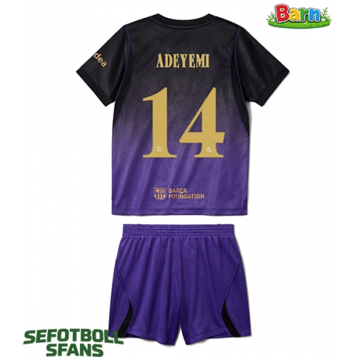 Barcelona Karim Adeyemi #14 Bortaställ Barn 2026-27 Kortärmad (+ Korta byxor)